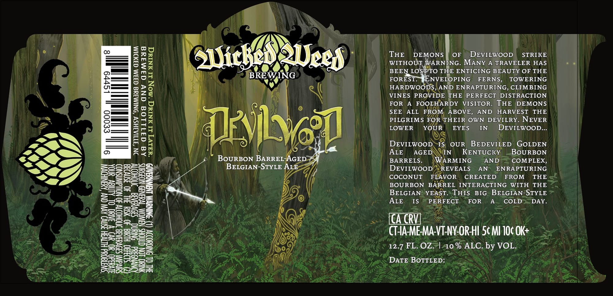Devilwood by Wicked Weed Brewing - beer label