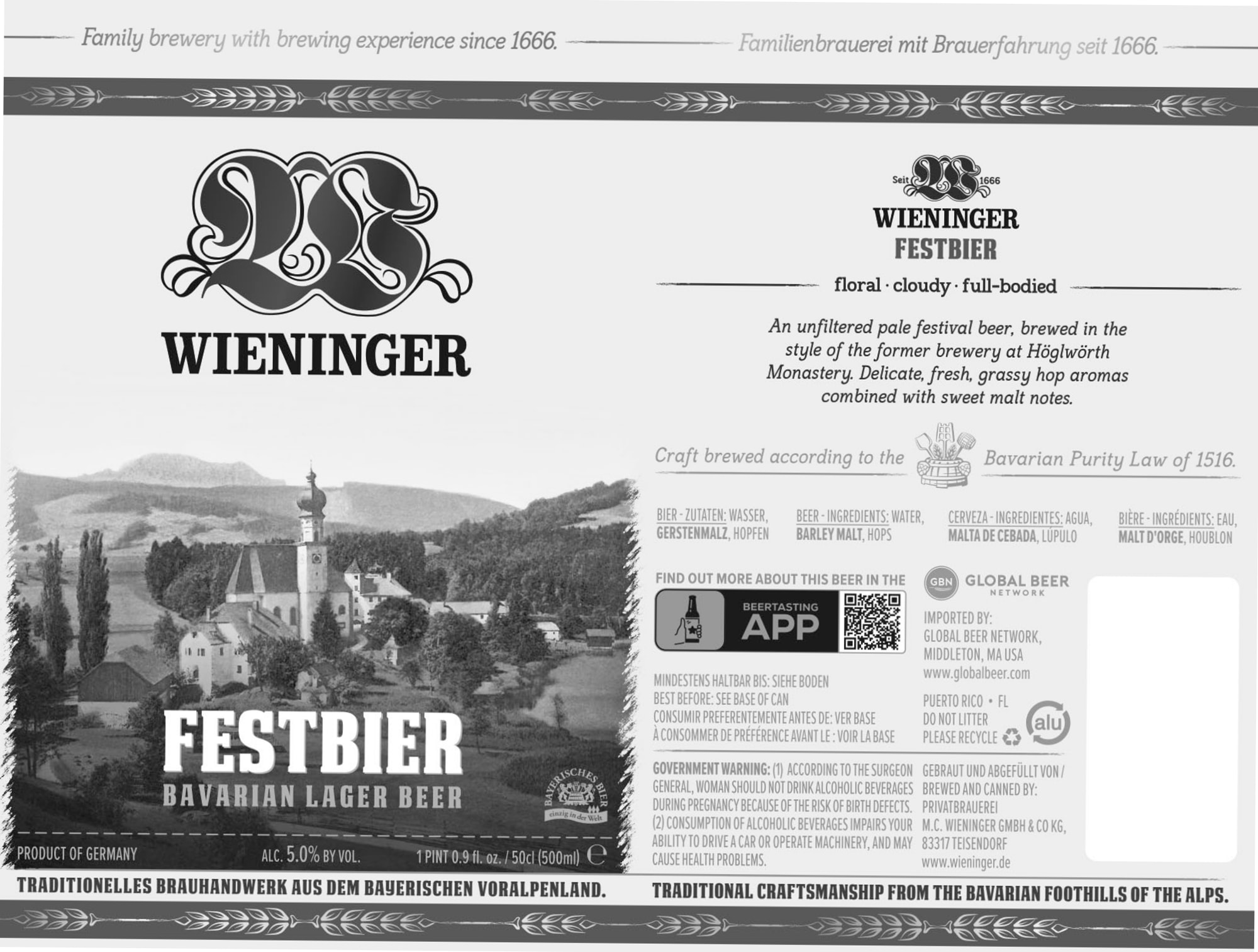 Wiener Festbier by Brauerei Vorarlberg - beer label