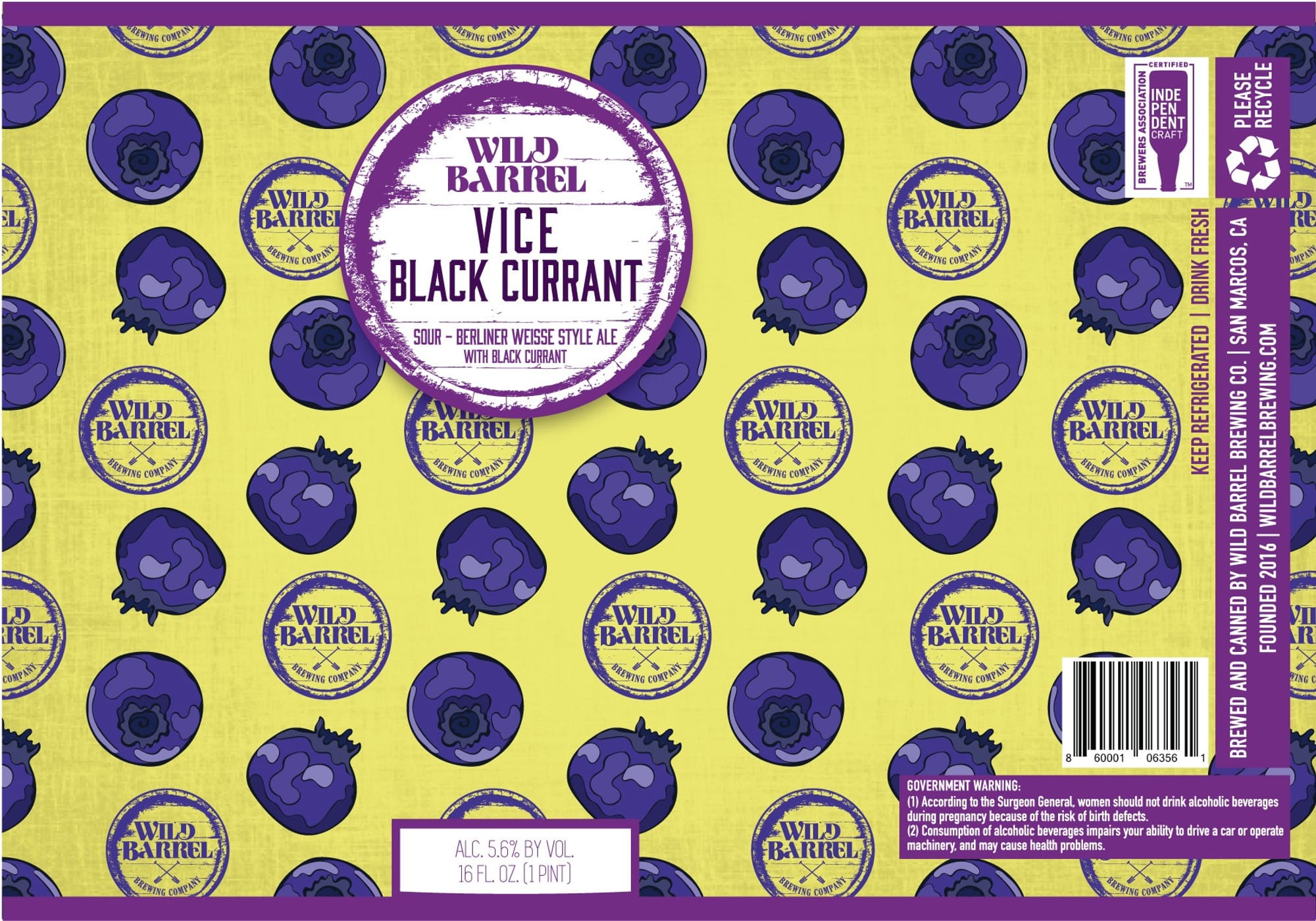 Black Currant by Wild Barrel Brewing Company - beer label