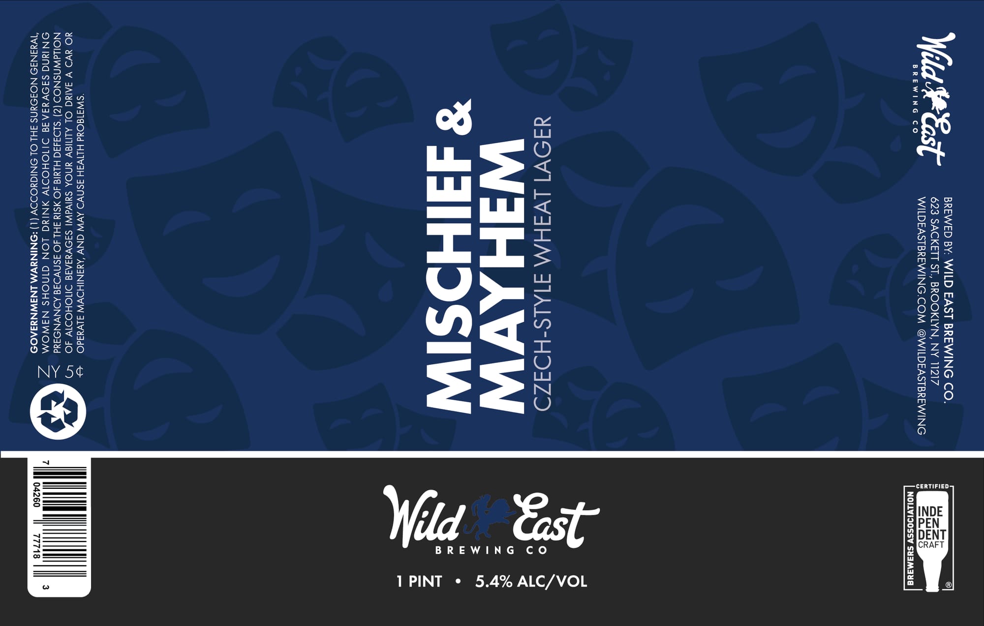 Mischief & Mayhem by Wild East Brewing Co. - beer label