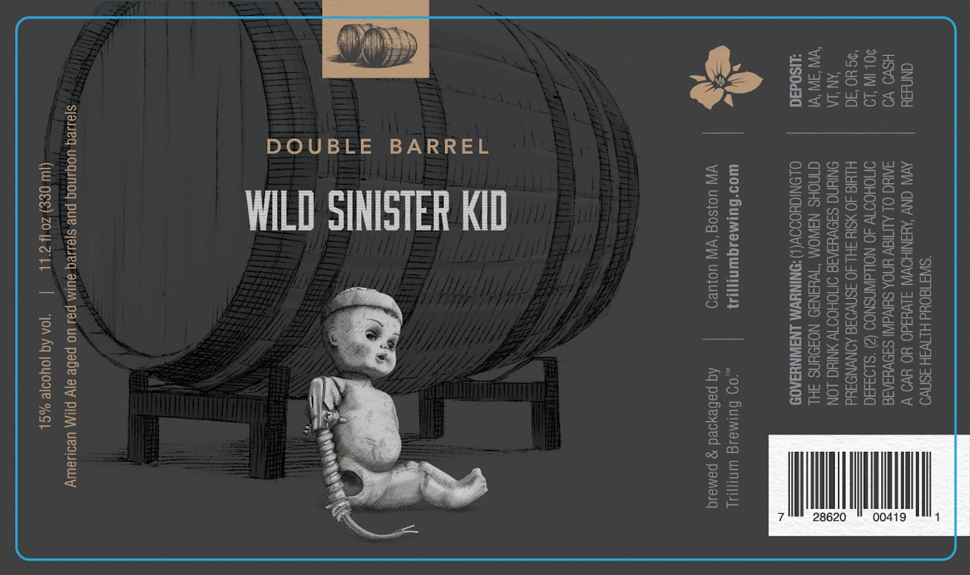 Wild Sinister Kid by Trillium Brewing Co. - beer label