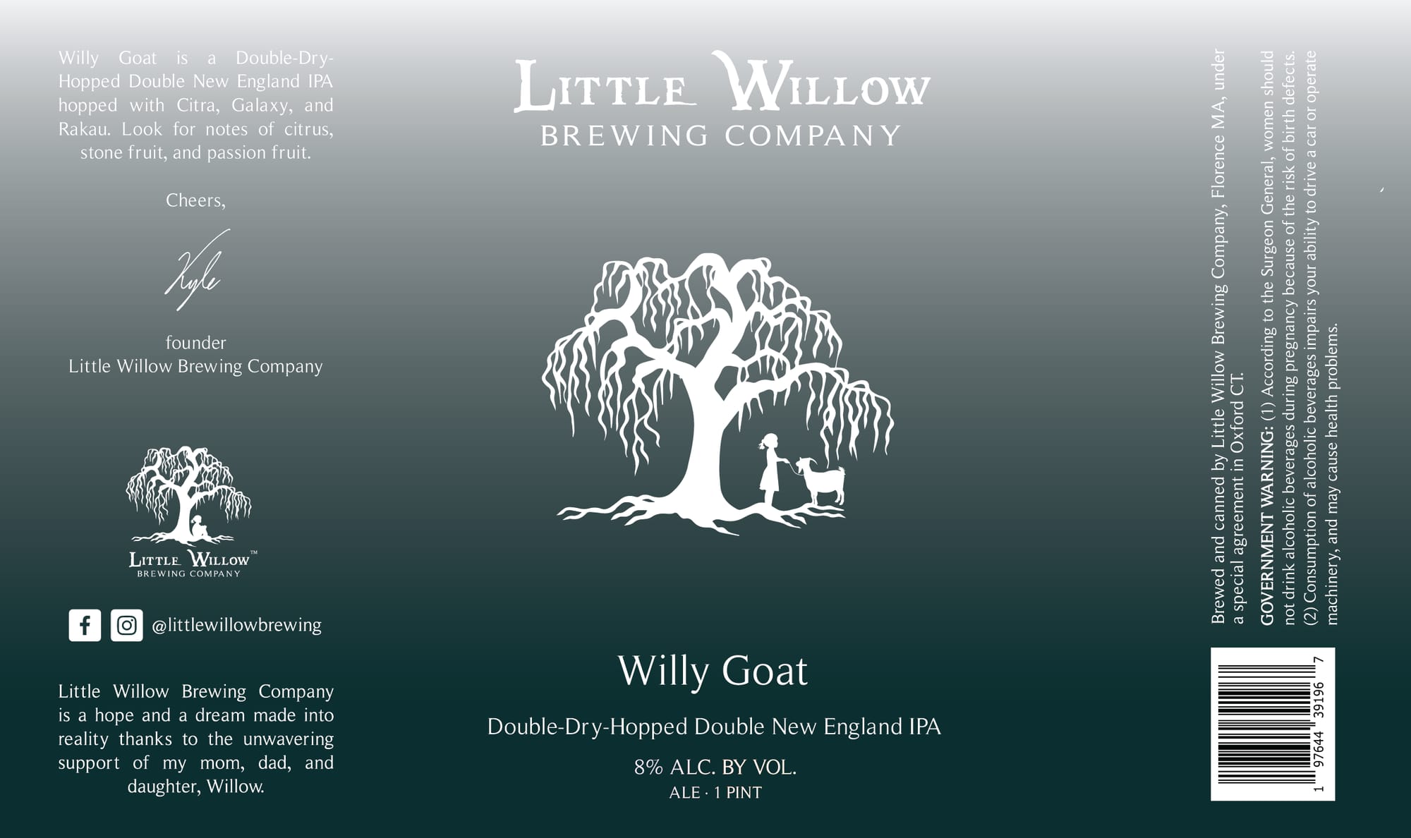 Willy Goat by Little Willow Brewing Company - beer label