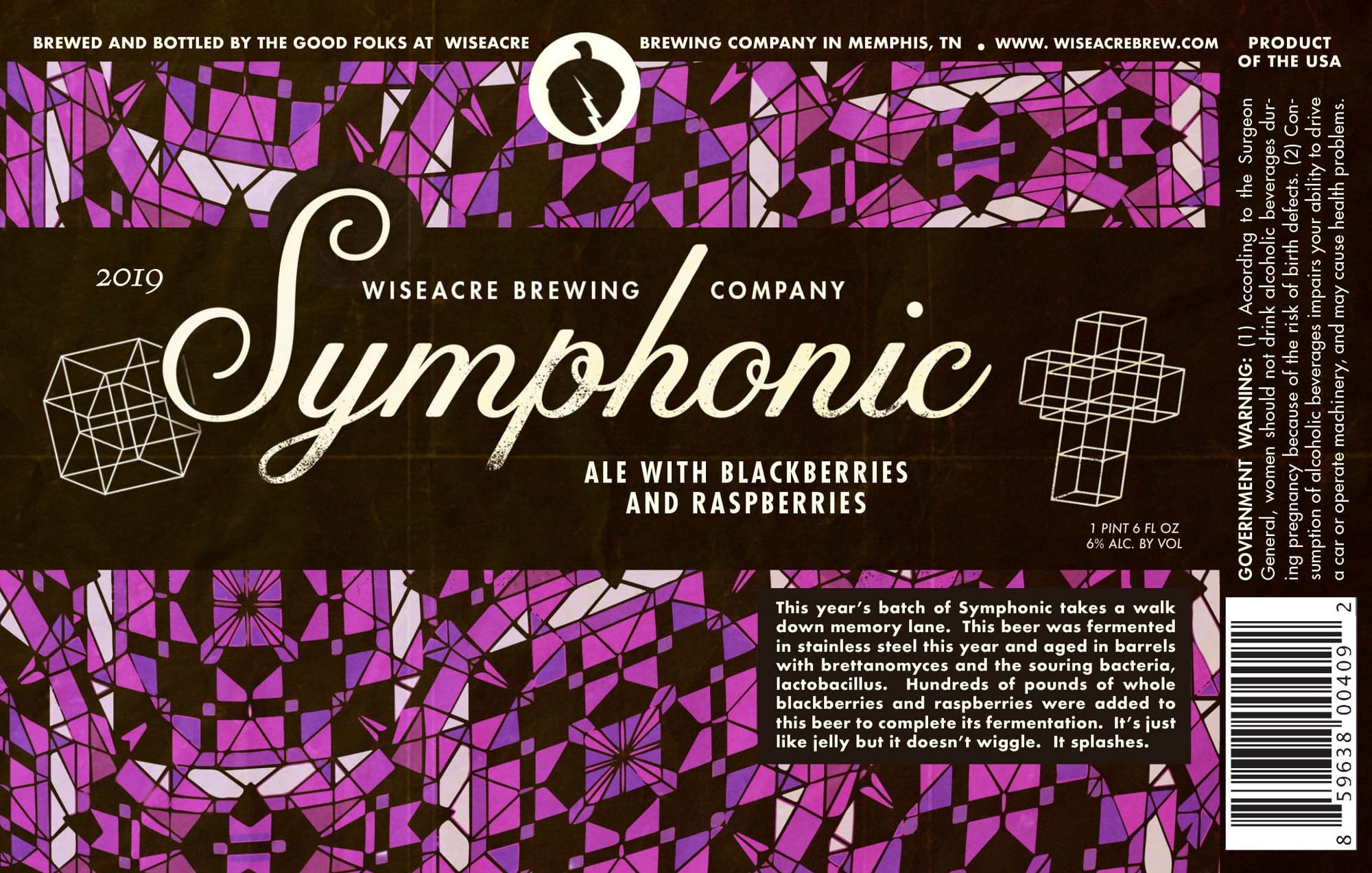 Symphonic by Wiseacre Brewing - beer label