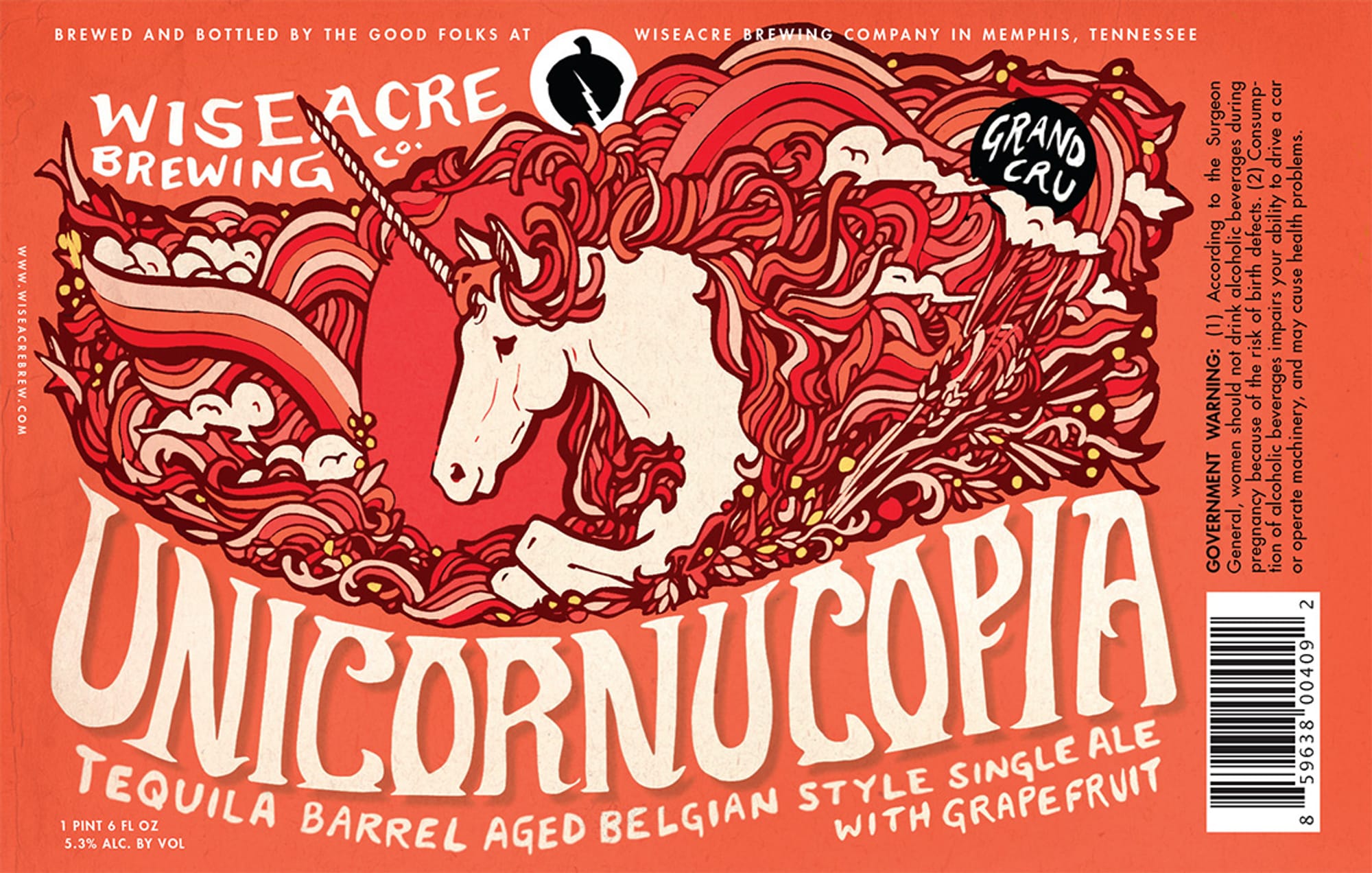 Unicornucopia by Wiseacre Brewing Company - beer label