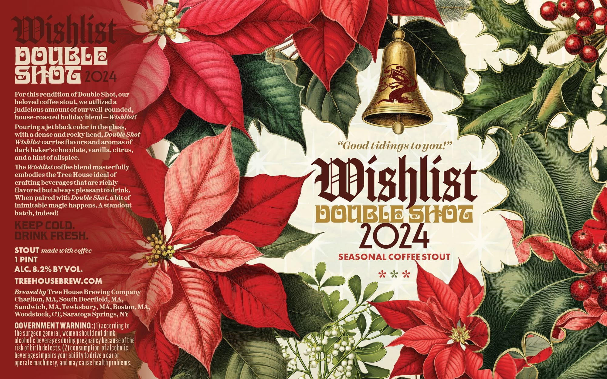 Wishlist Double Shot 2024 by Tree House Brewing Company - beer label