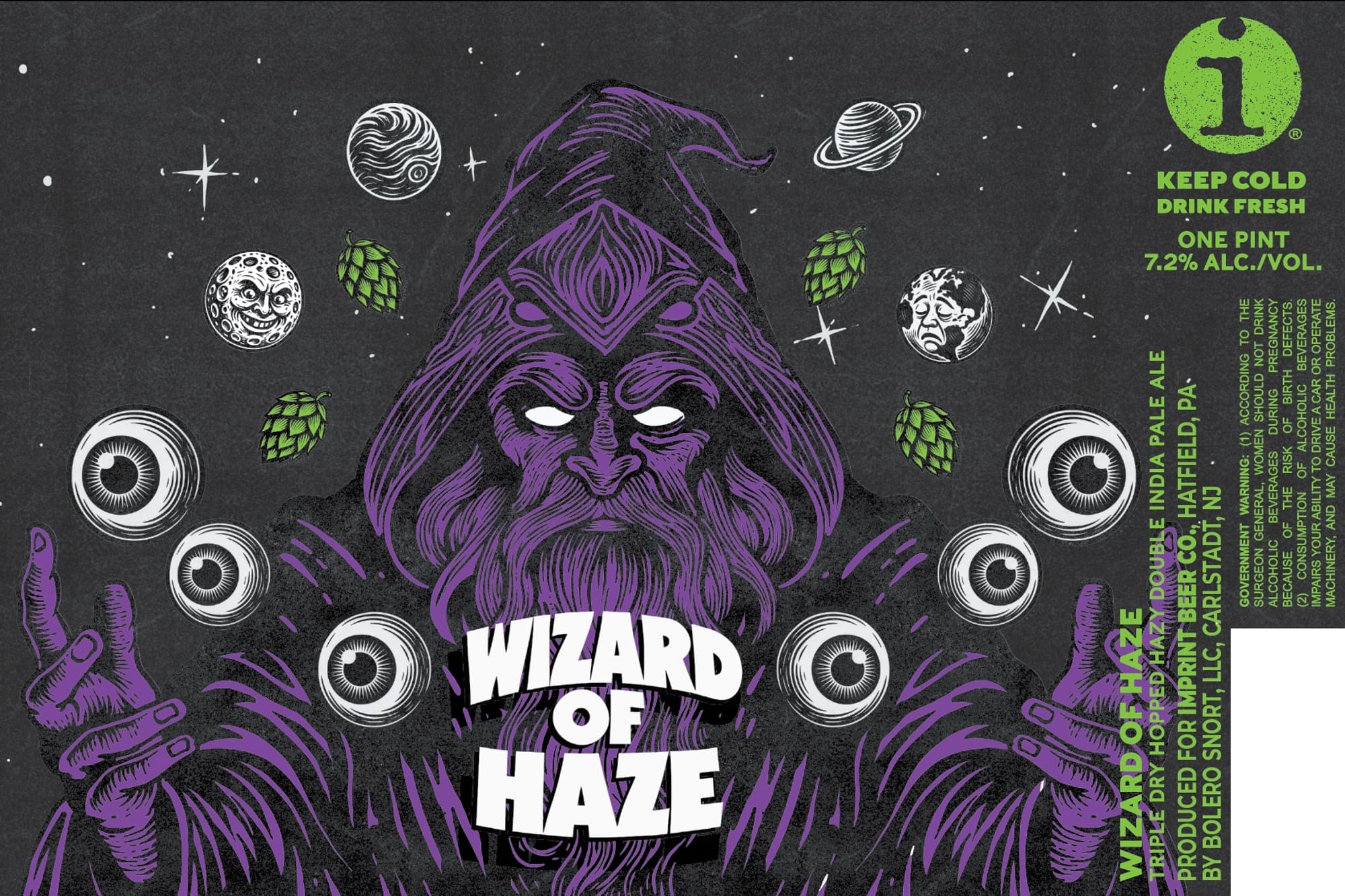 Wizard of Haze by Bolero Snort, LLC - beer label