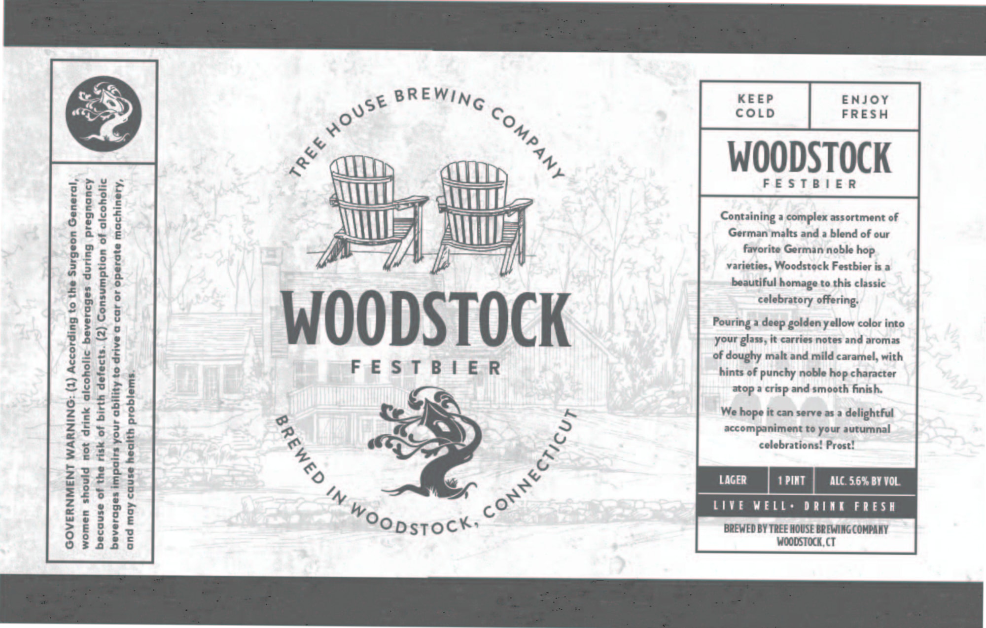 Woodstock Festbier by Tree House Brewing Company - beer label
