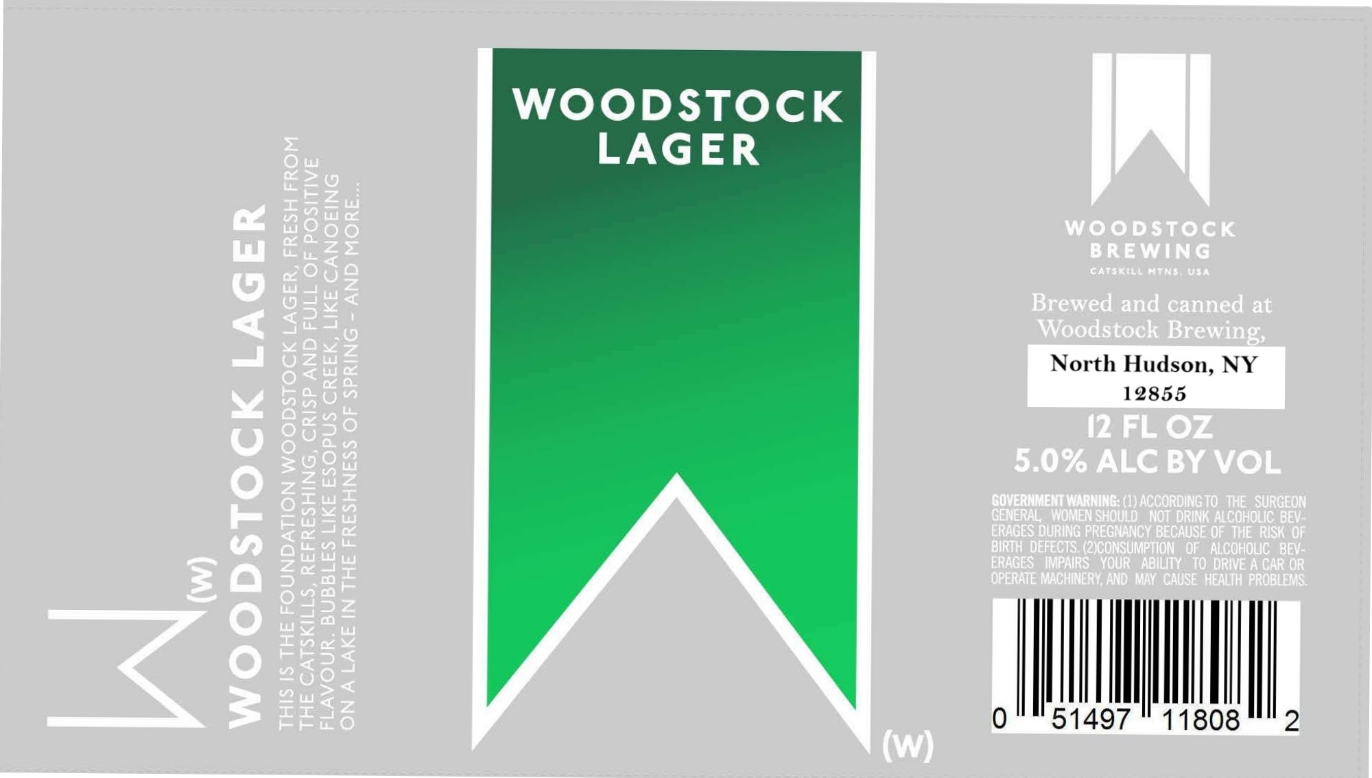 Woodstock Lager by Woodstock Brewing - beer label