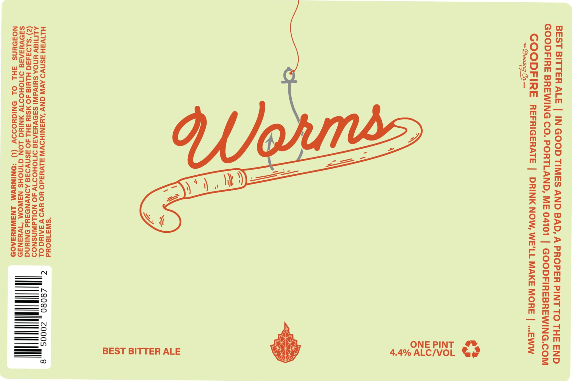 Worms by Goodfire Brewing Co. - beer label