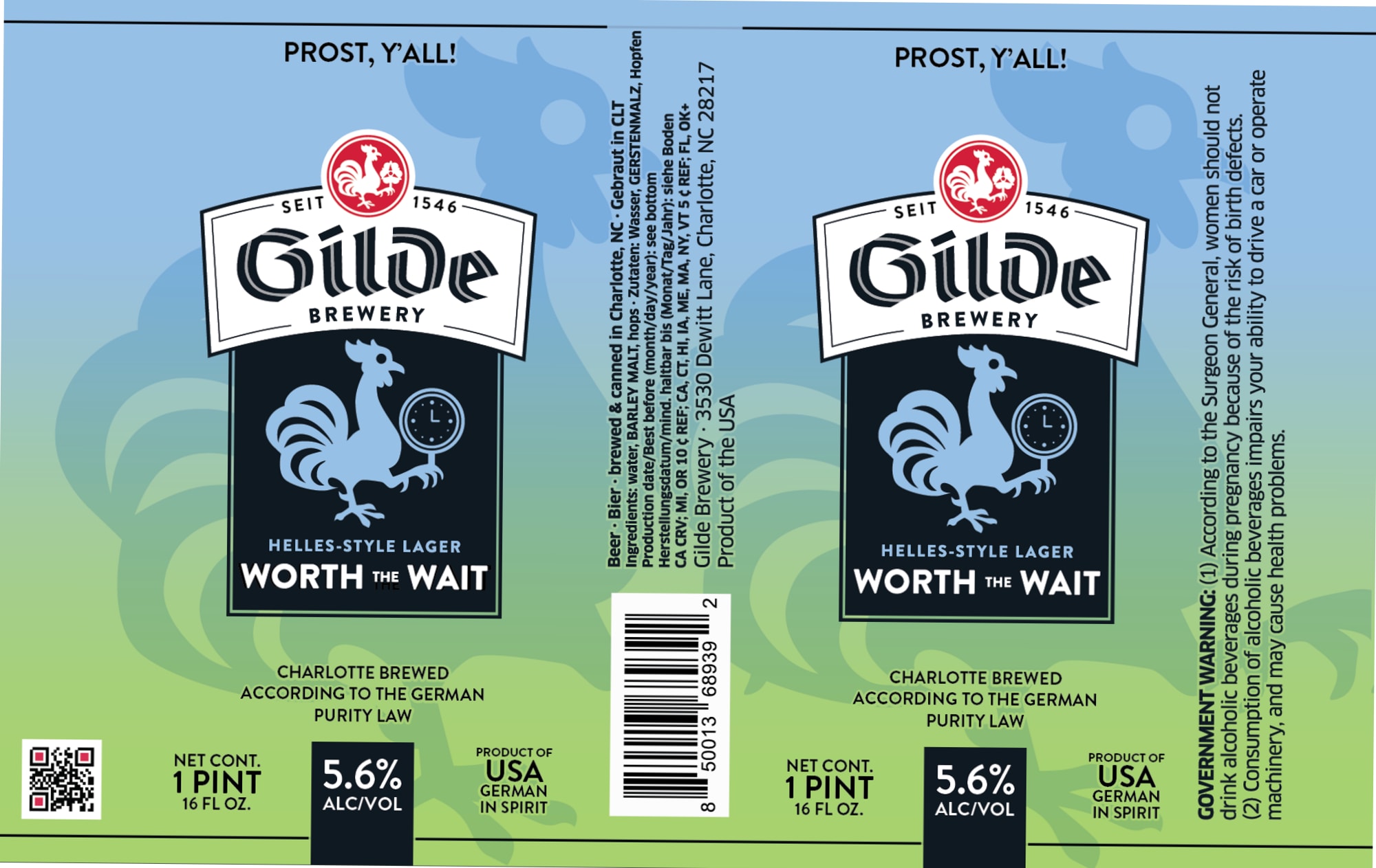 Worth the Wait by Gilde Brewery - beer label