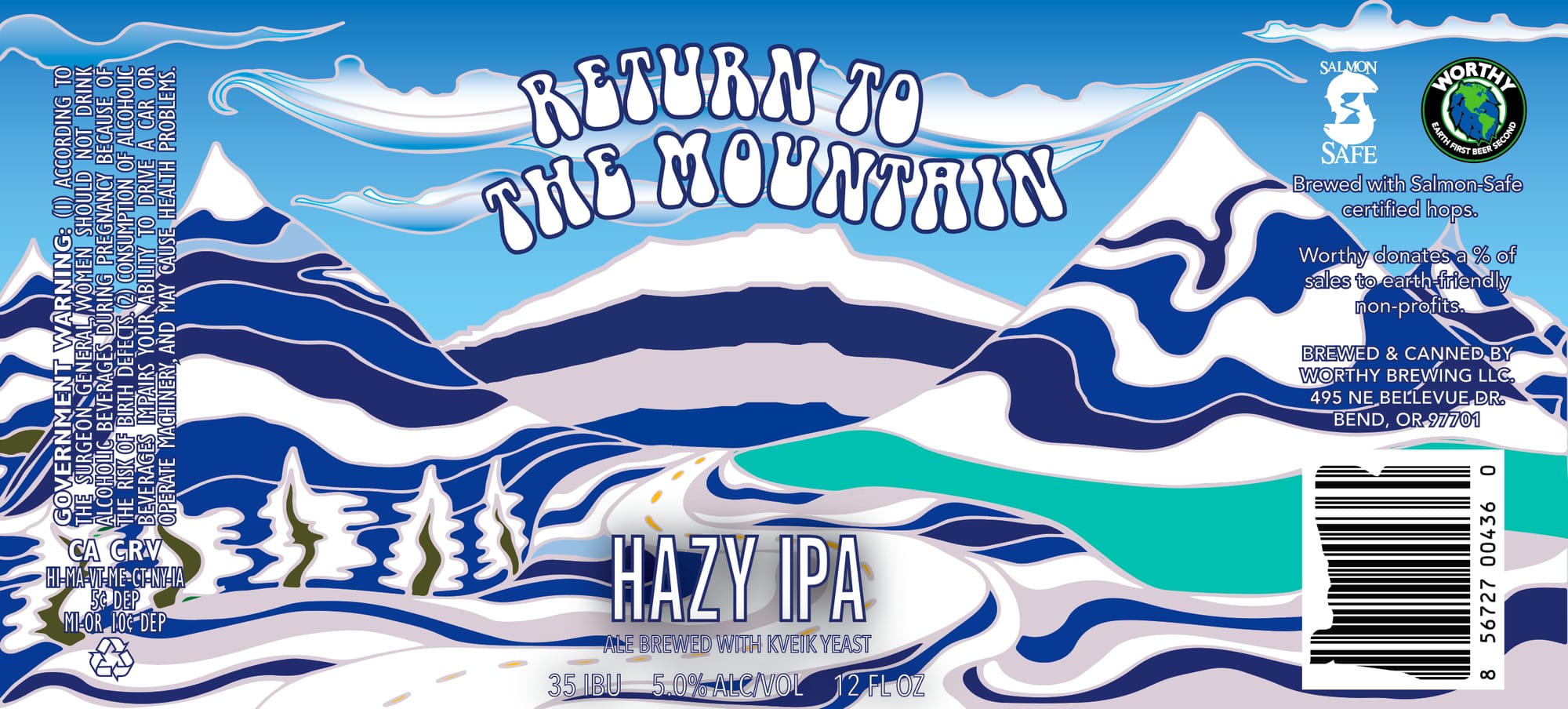 Return to the Mountain by Worthy Brewing LLC - beer label