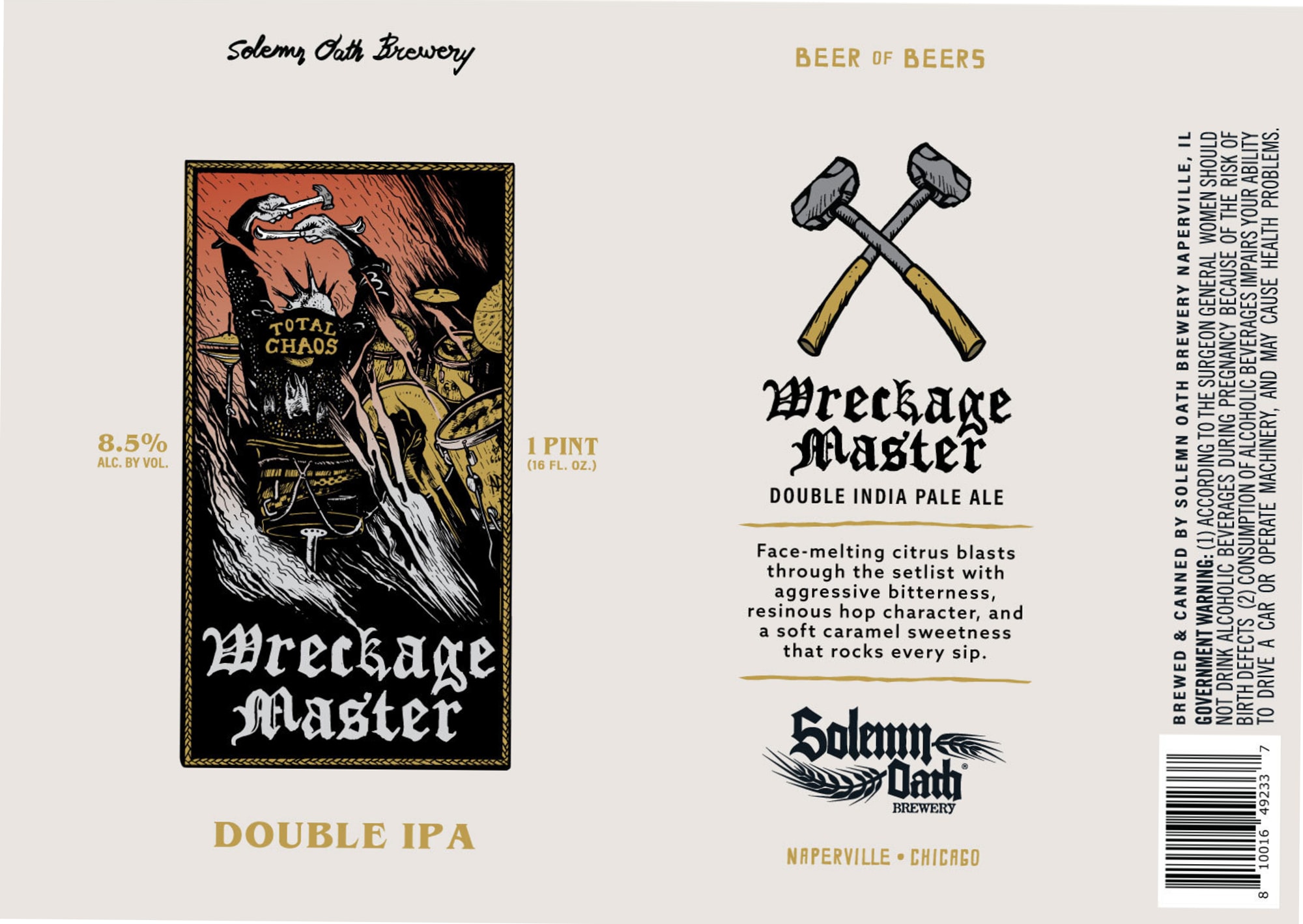 Wreckage Master by Solemn Oath Brewery - beer label