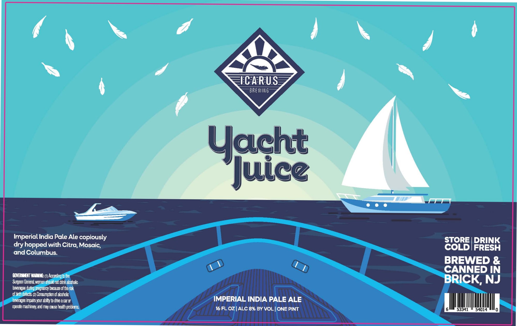 Yacht Juice by Icarus Brewing - beer label