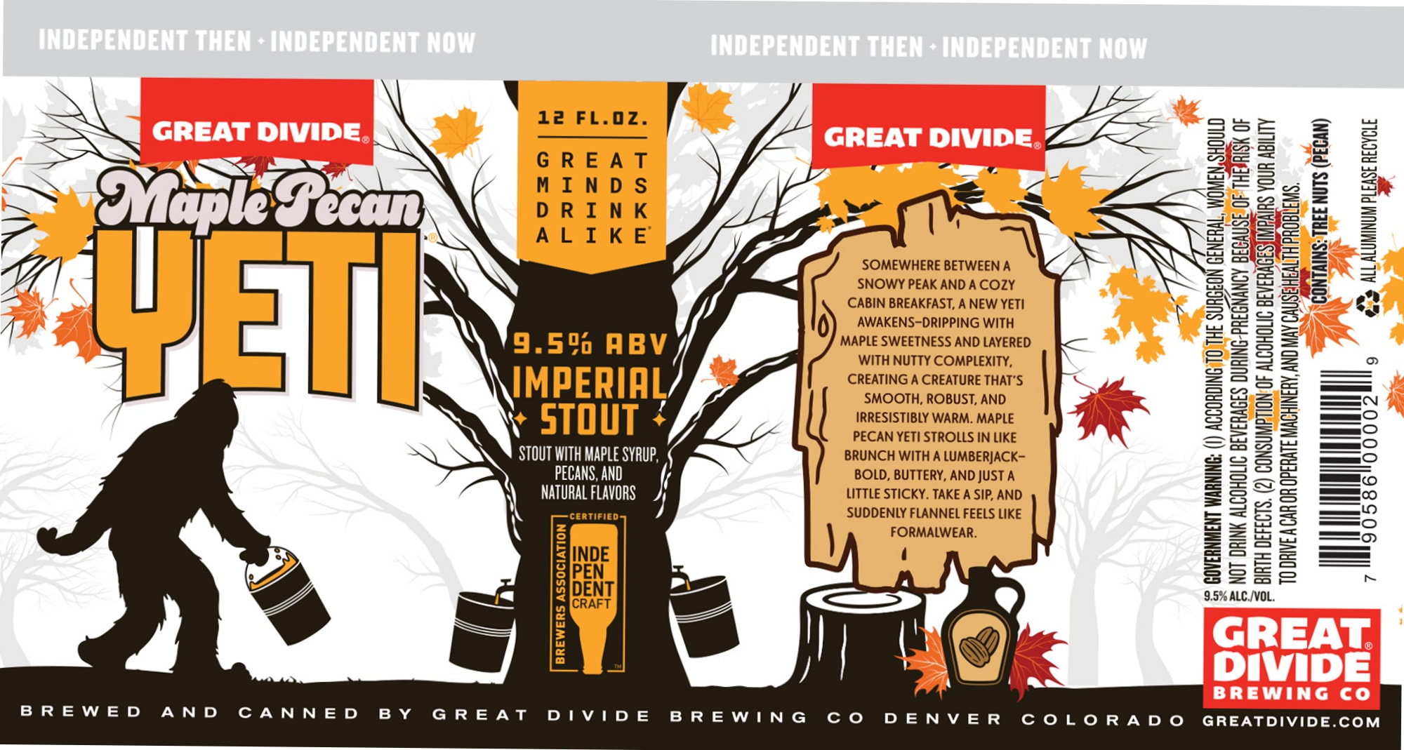 Yeti by Great Divide Brewing Co. - beer label