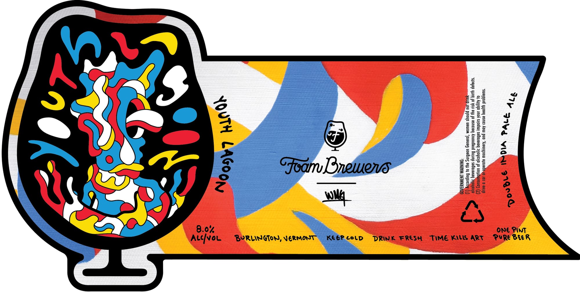Youth Lagoon by Foam Brewers - beer label