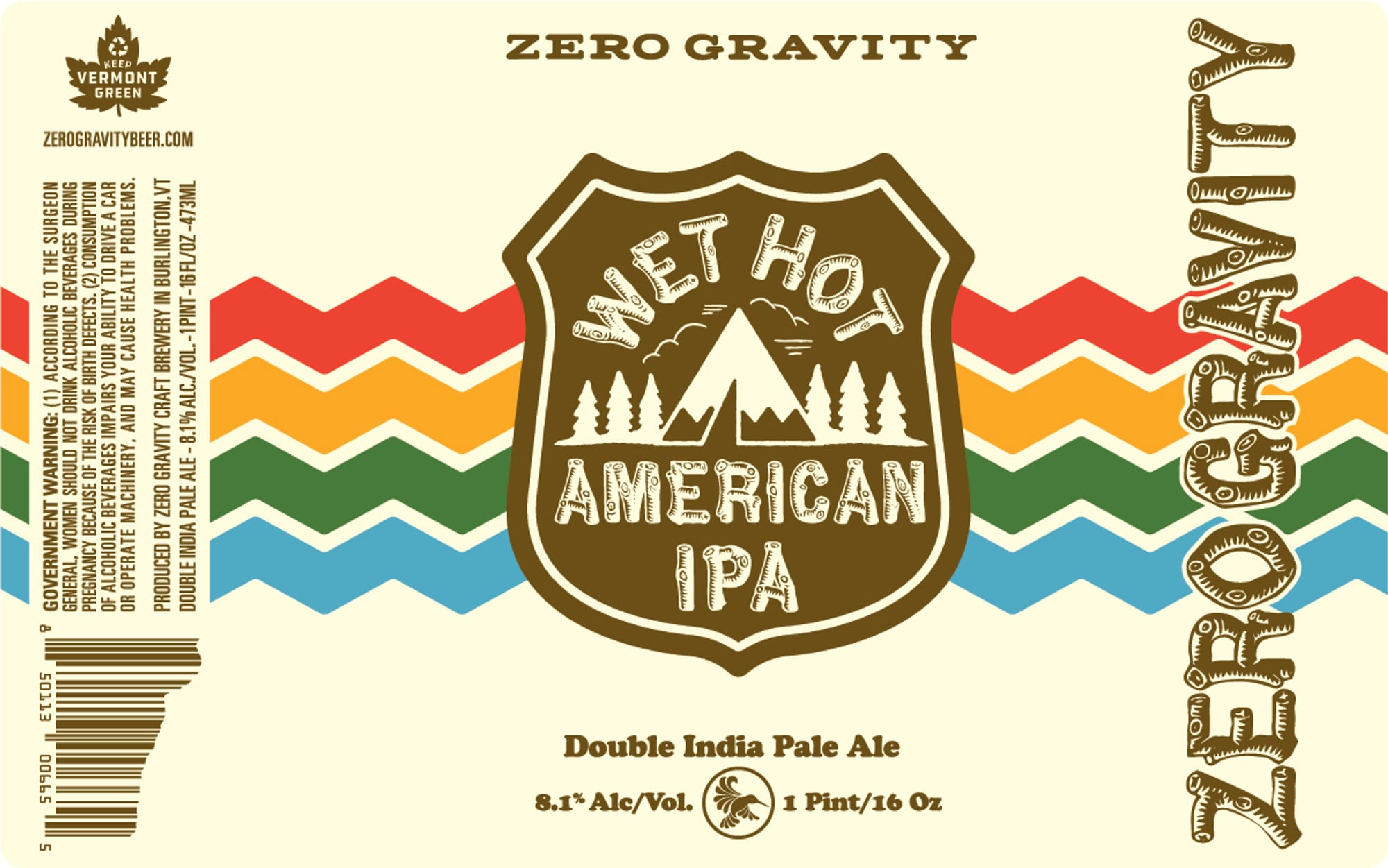 Jet Ho by Zero Gravity - beer label