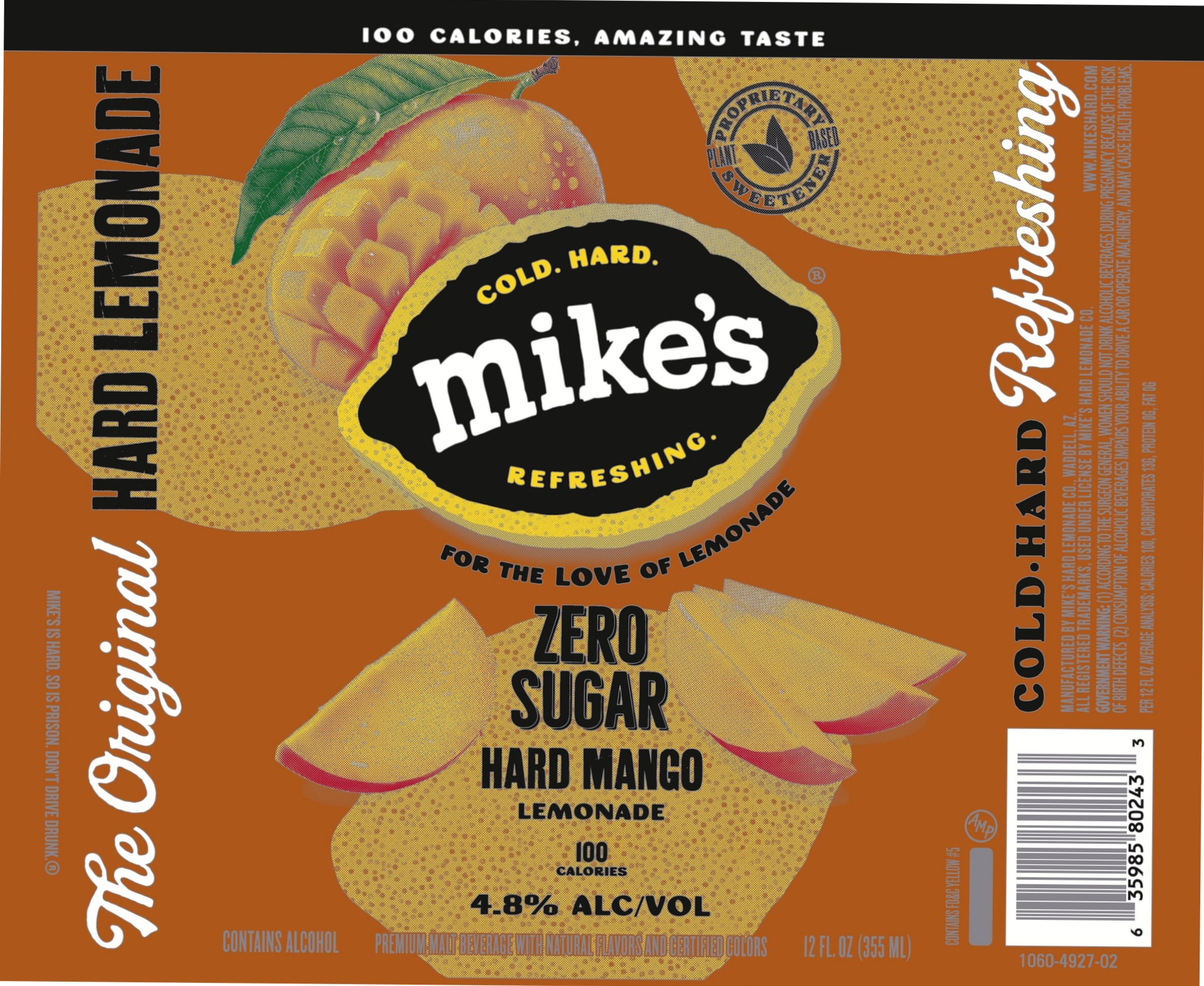 Zero Sugar Hard Mango Lemonade by Mike’s Hard Lemonade Co. - beer label