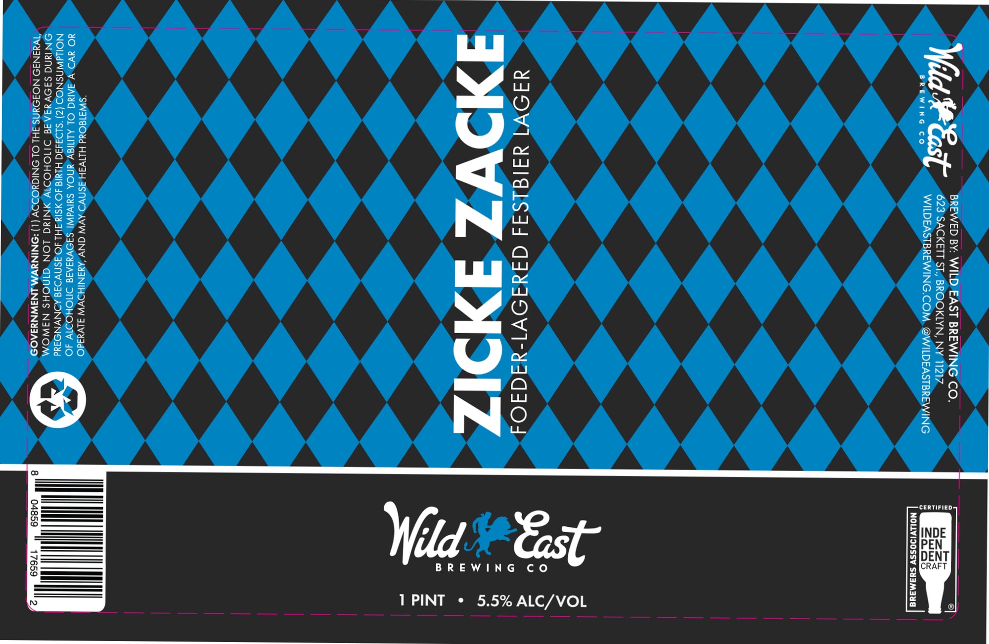 Zicke Zacke by Wild East Brewing Co. - beer label