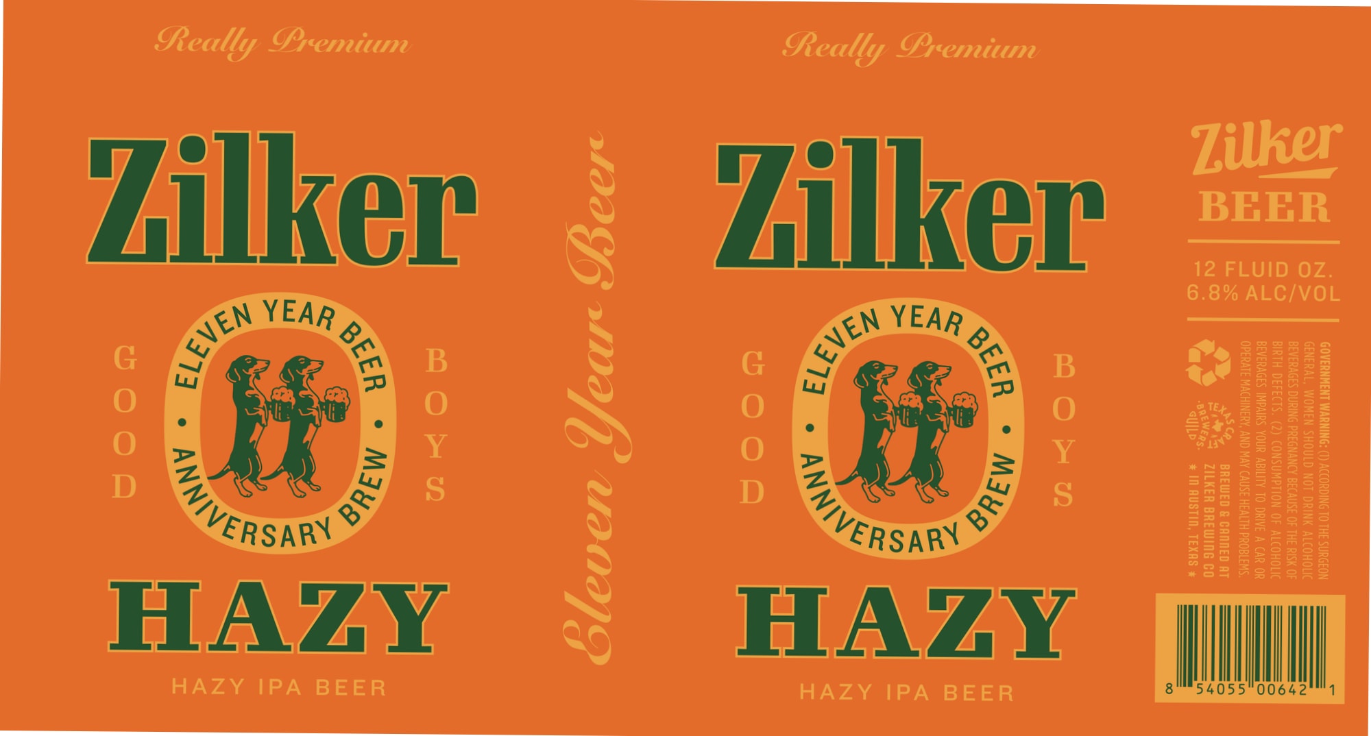 Zilker Hazy IPA by Zilker Brewing Co. - beer label