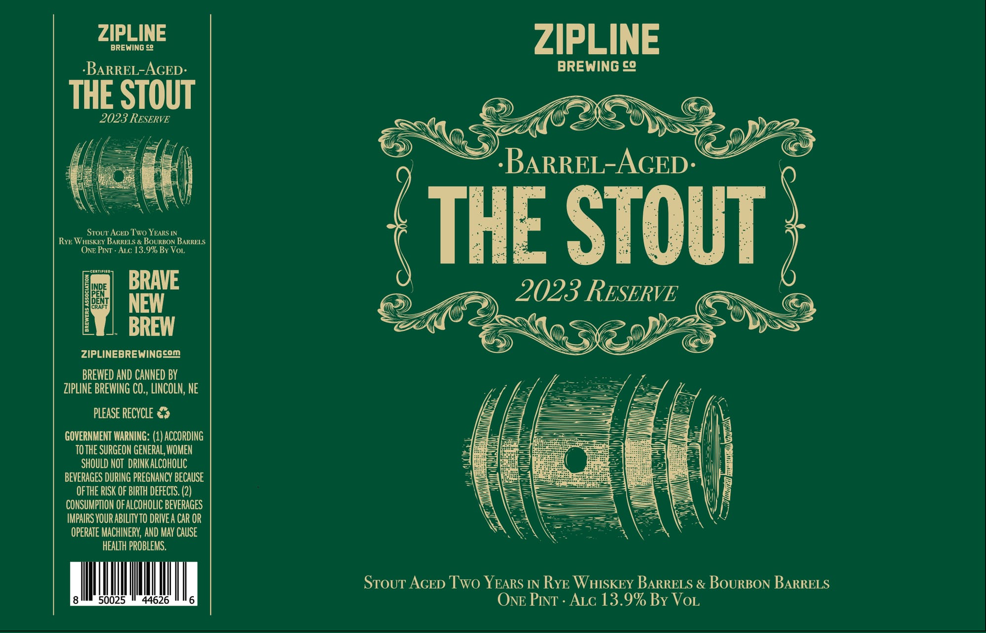 ZIPLINE BREWING CO - beer label