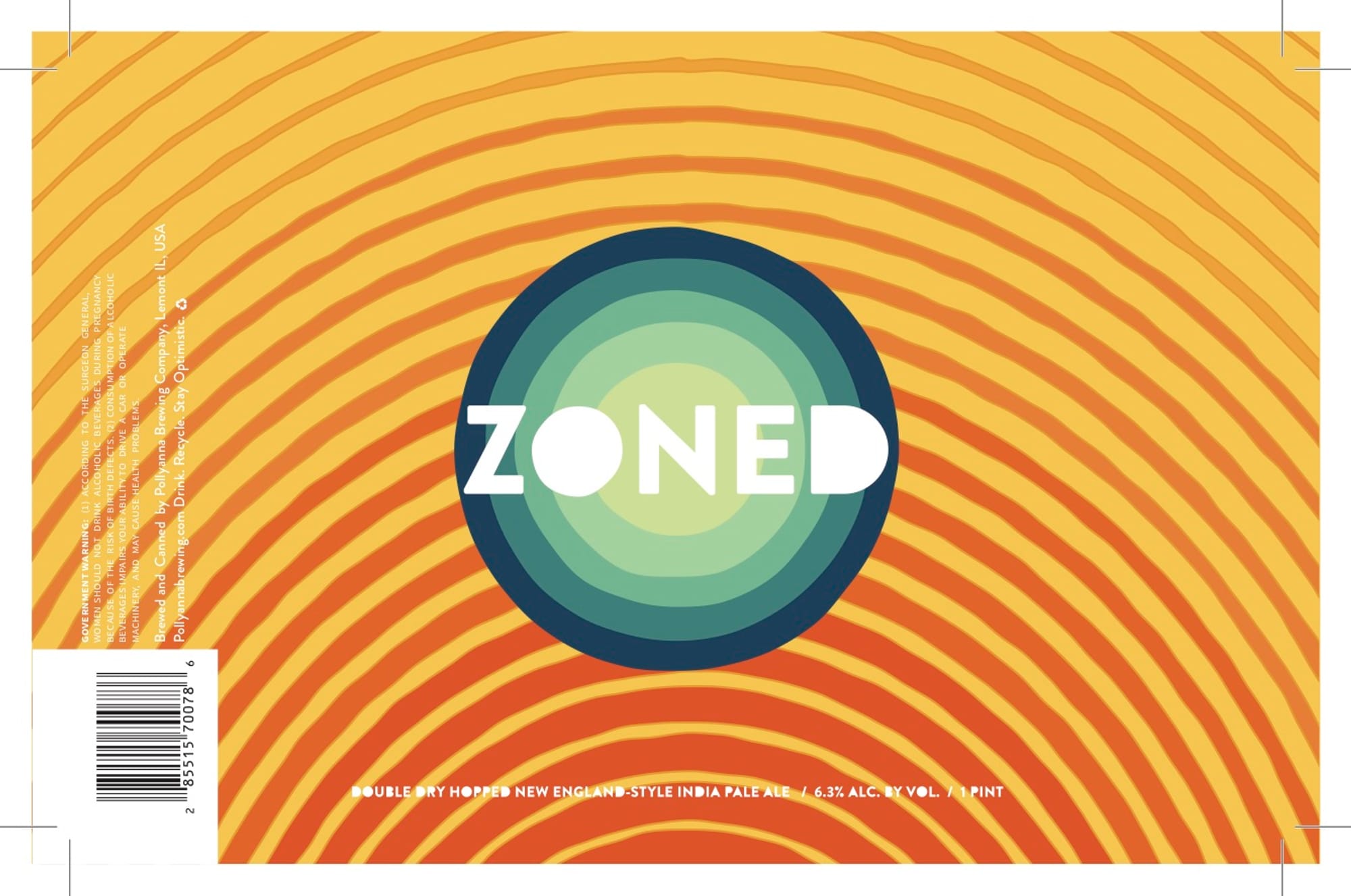 Zoned by Pylon Brewing Company - beer label