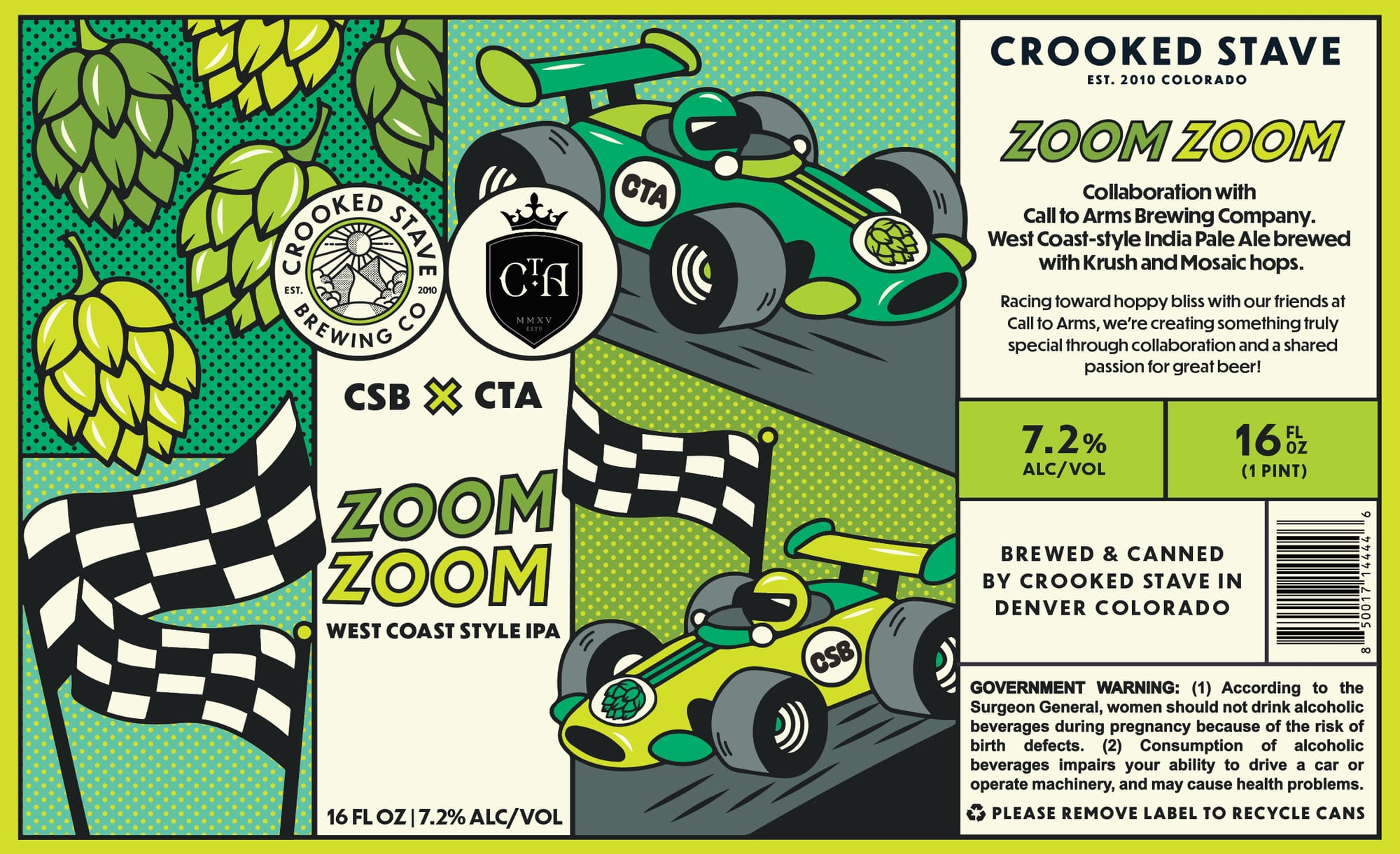 Zoom Zoom by Crooked Stave Brewing - beer label