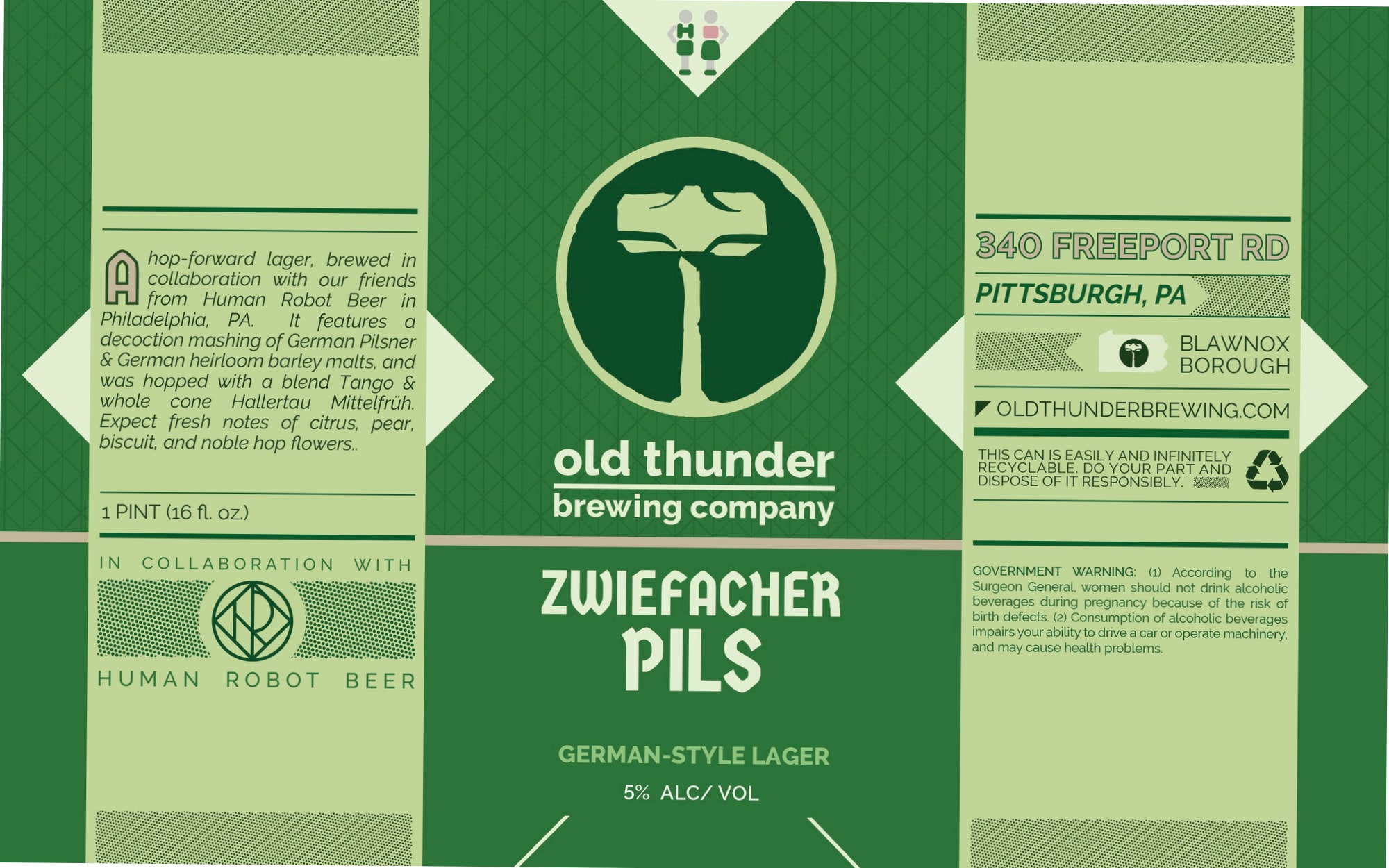 Zweifacher Pils by Old Thunder Brewing Company - beer label